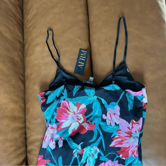 NWT AFRM mesh stretchy floral maxi dress - Picture 7 of 7